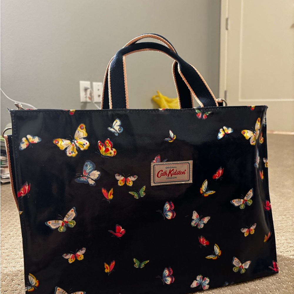 Cath Kidston Navy Blue Butterfly Tote Bag